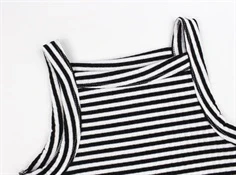 Kids ONLY black/cloud dancer stribet top